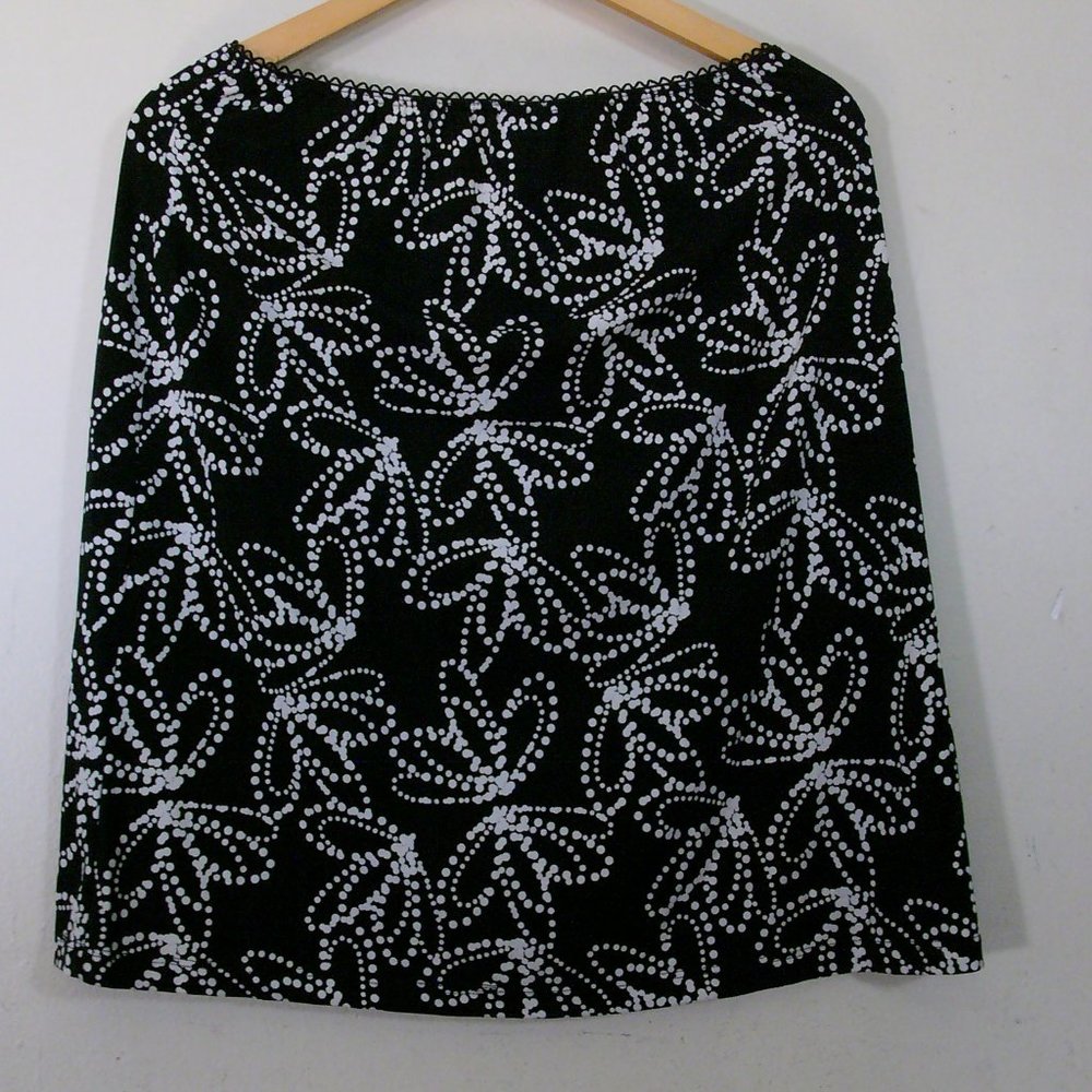Volume One Printed White on Black Skirt